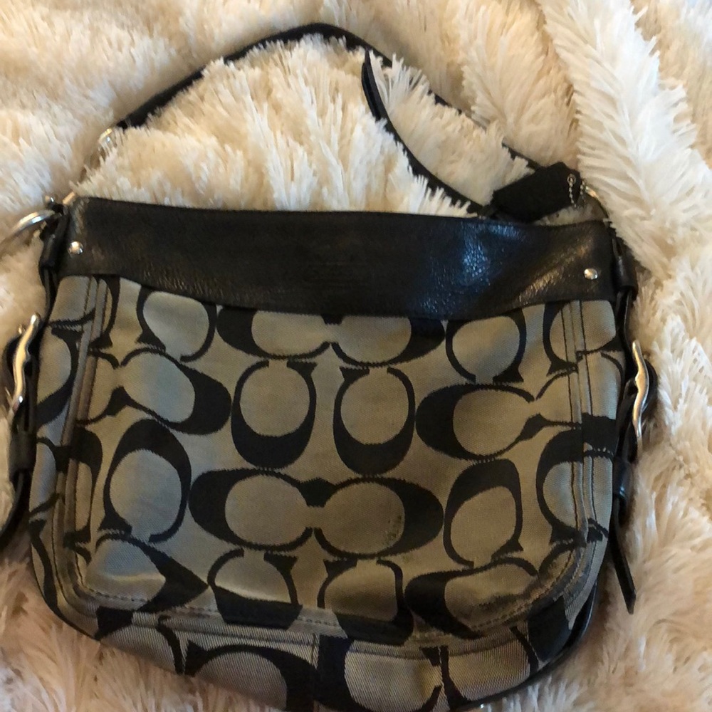 Coach signature hobo bag